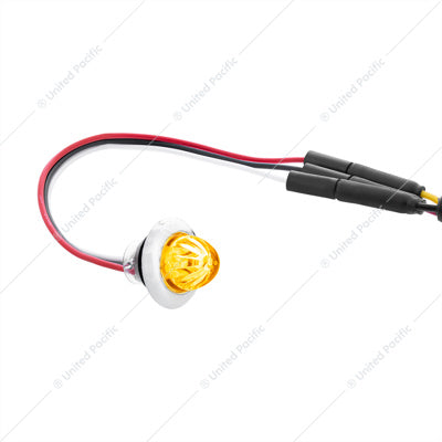 4 LED Dual Function 3/4" Mini Watermelon Light (Clearance/Marker) - Amber LED/Clear Lens