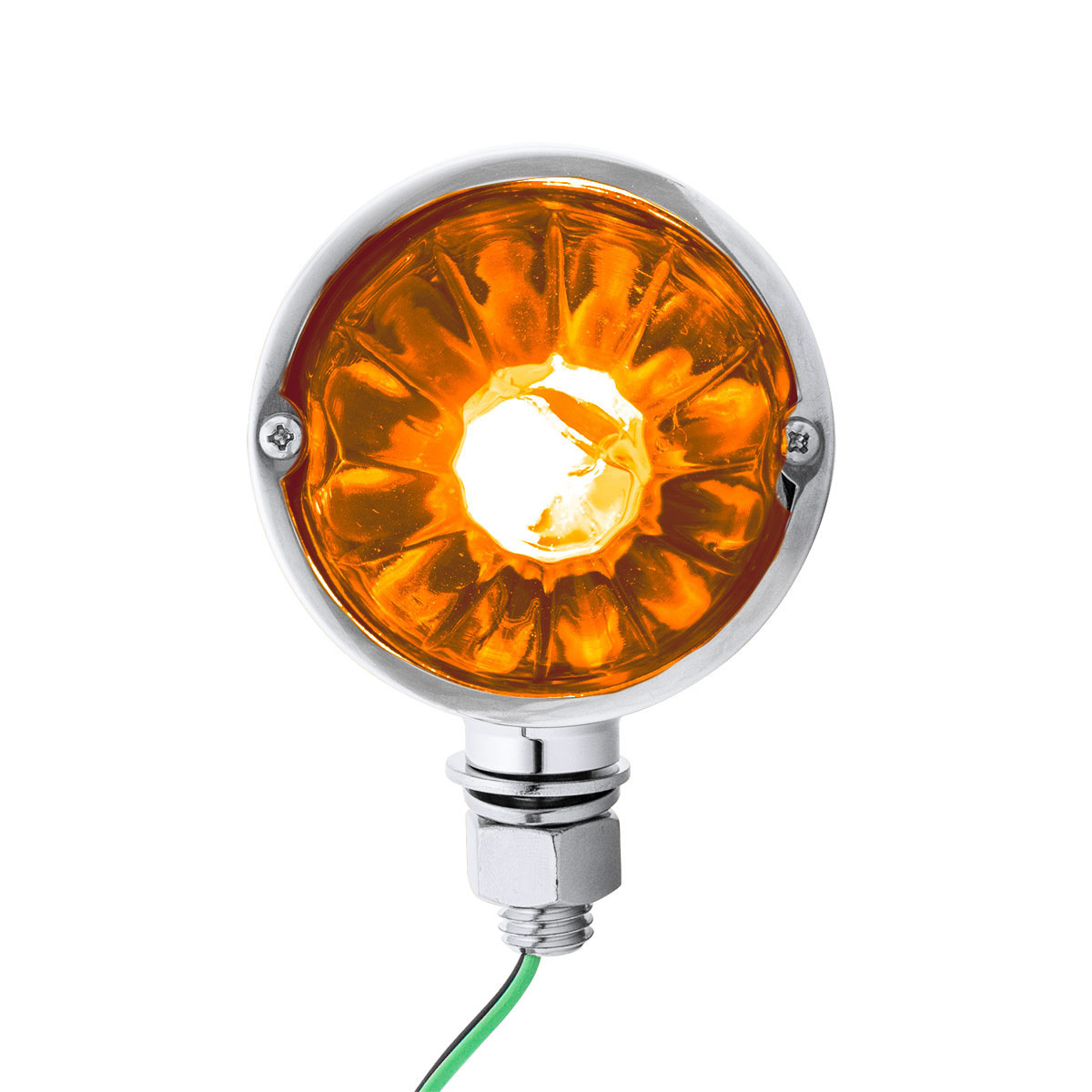 UltraBurst Chrome Double Face Glass Watermelon Light-Amber & Red LED/Amber & Red Lens