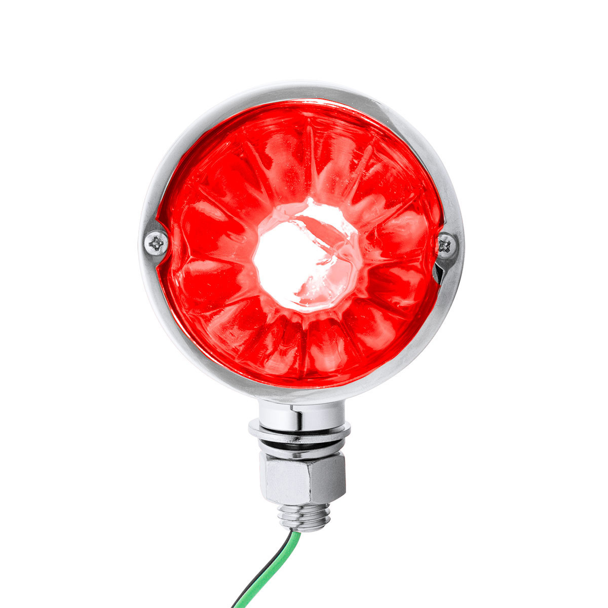 UltraBurst Chrome Double Face Glass Watermelon Light-Amber & Red LED/Amber & Red Lens
