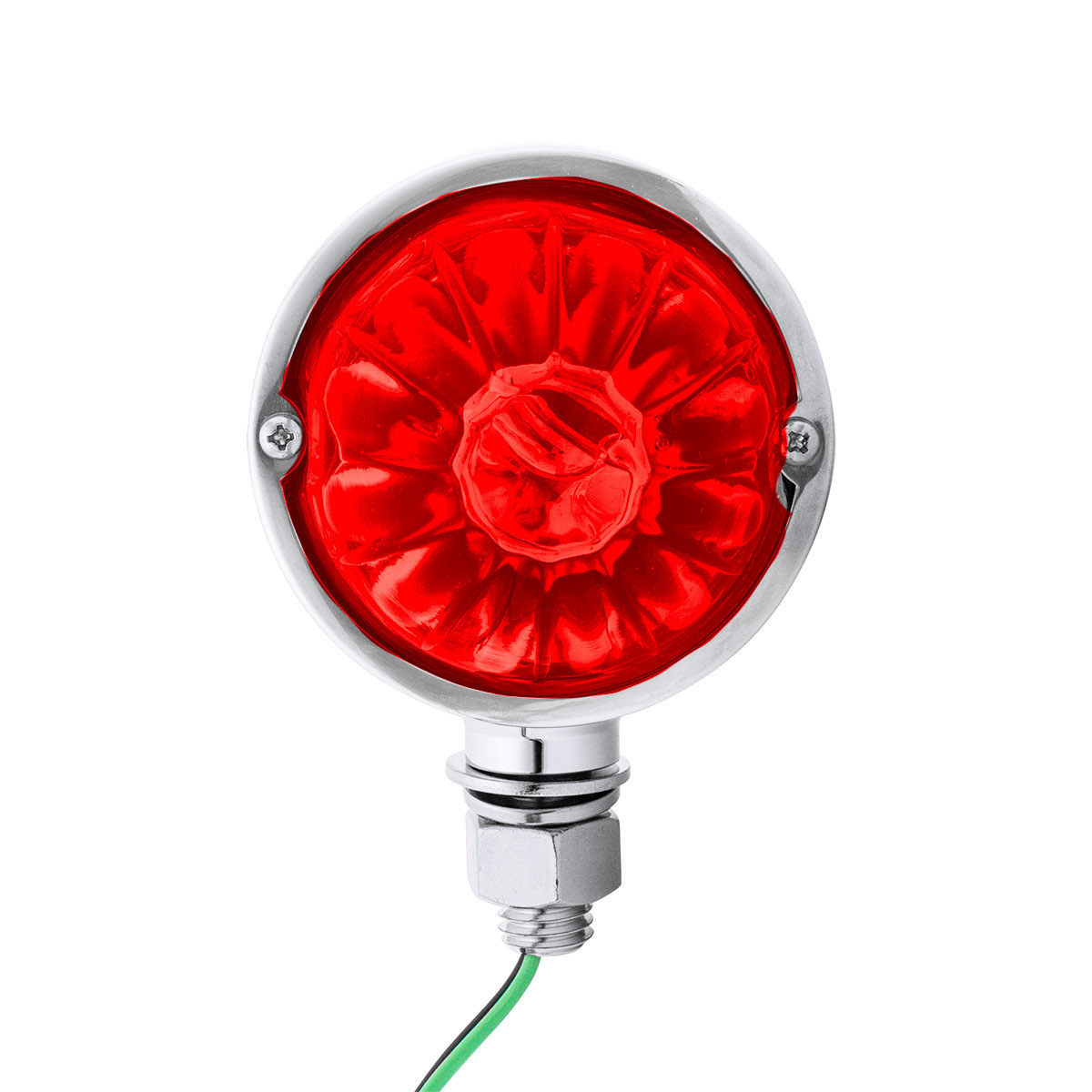 UltraBurst Chrome Double Face Glass Watermelon Light-Amber & Red LED/Amber & Red Lens