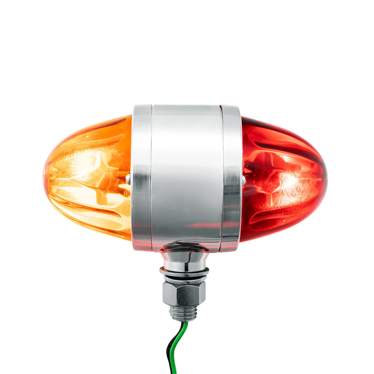 UltraBurst Chrome Double Face Glass Watermelon Light-Amber & Red LED/Amber & Red Lens