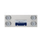 Stainless Rear Center Panel With License Plate / Four 4" Light -Red LED/Clear Lens - Competition Series