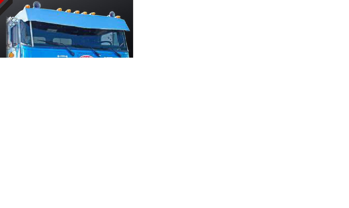 Peterbilt Cabover 13" Visor 352