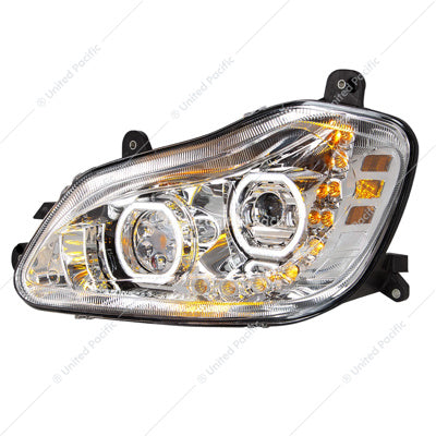 Chrome 10 LED Headlight for 2013-2021 Kenworth T680 - Driver Side