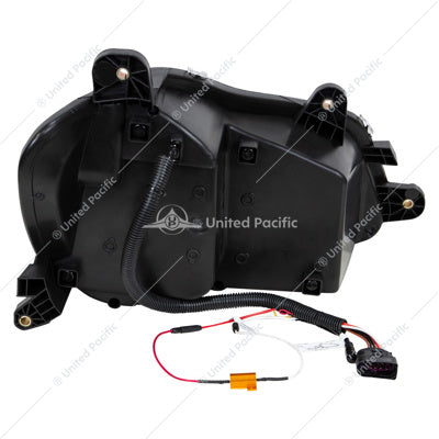 Black 10 LED Headlight for 2013-2021 Kenworth T680 - Driver Side