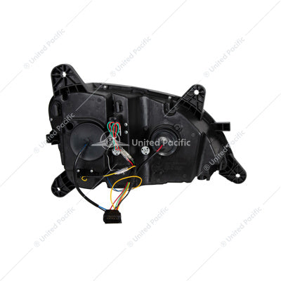 Chrome Projection Headlight With LED Sequential Turn and DRL For 2012-2021 Peterbilt 579- Driver