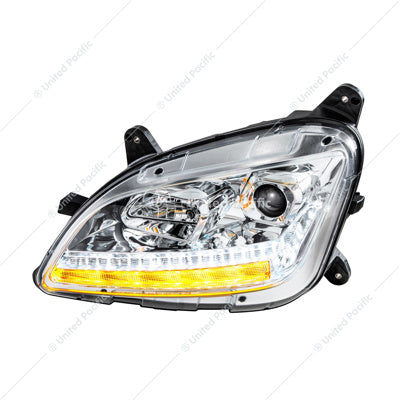 Chrome Projection Headlight With LED Sequential Turn and DRL For 2012-2021 Peterbilt 579- Driver