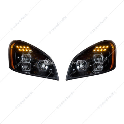 PR 08+ Freightliner Cascadia All LED Black Headl