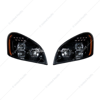 PR 08+ Freightliner Cascadia All LED Black Headl