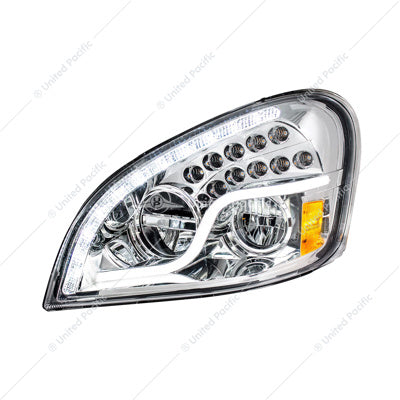 Freightliner Cascadia LED Headlight Chrome Driver's Side