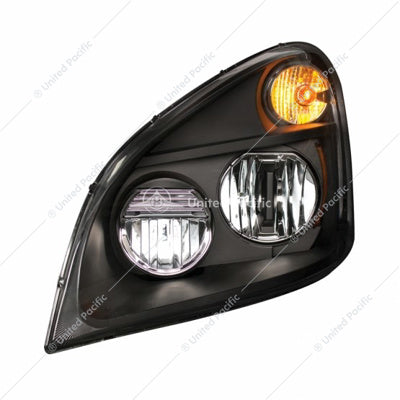 FREIGHTLINER CASCADIA "BLACKOUT" LED HEADLIGHT FOR 2008-2017 - DRIVER
