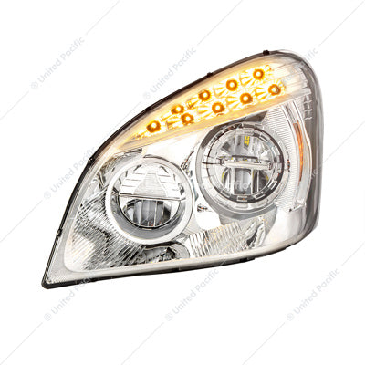 Freightliner Cascadia Chrome LED Headlight 2008-2017 Passenger's Side