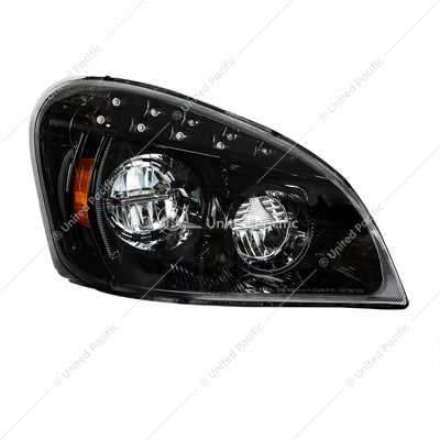 Freightliner Cascadia Black LED Headlight 2008-2017 Passenger's Side