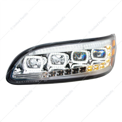 Perodua Qve Rear Light Chrome Quad-LED Headlight With LED DRL & Seq. Signal For 2005-2015 Pet ...