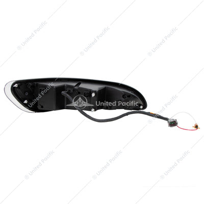 Chrome Quad-LED Headlight With LED DRL & Seq. Signal For 2005-2015 Peterbilt 386- Driver