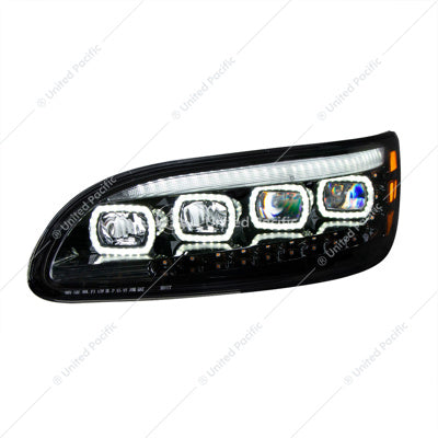 Quad LED Peterbilt 386 387 Black Driver
