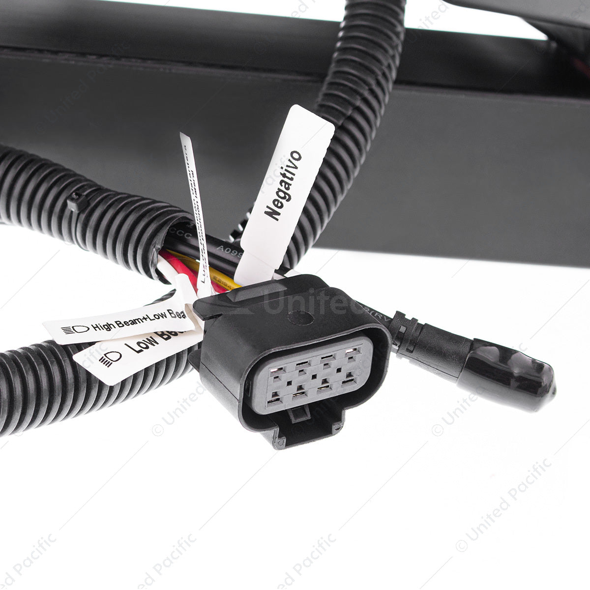 Black LED Headlight With Dual Color LED Light Bars For 2003-2017 Volvo VN/VNL - Passenger