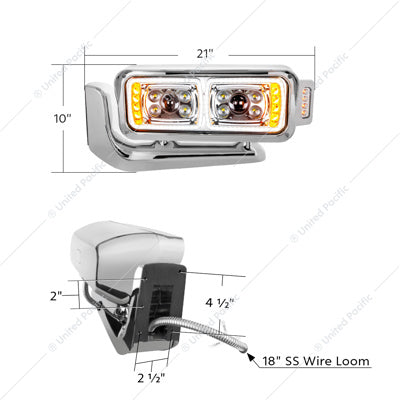 Peterbilt 10 High Power LED with Mount Drivers's Side