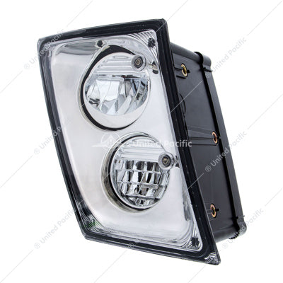 2 High Power LED Chrome Driving Light & Fog Light For 2003-2017 Volvo VNL - Passenger/Right