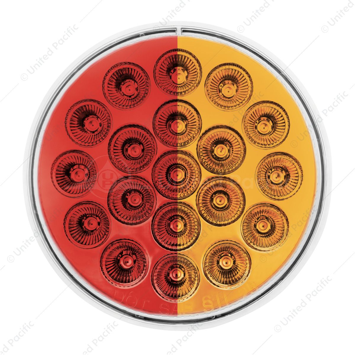 Double Fury 4" Round "Competition Series" LED Light Marker- Stop/Turn/Tail-  Red/Amber