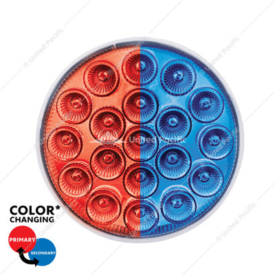 Double Fury 4" Round "Competition Series" LED Light Marker- Stop/Turn/Tail- Red/Blue