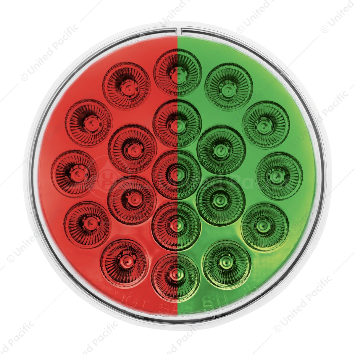Double Fury 4" Round "Competition Series" LED Light Marker- Stop/Turn/Tail- Red/Green