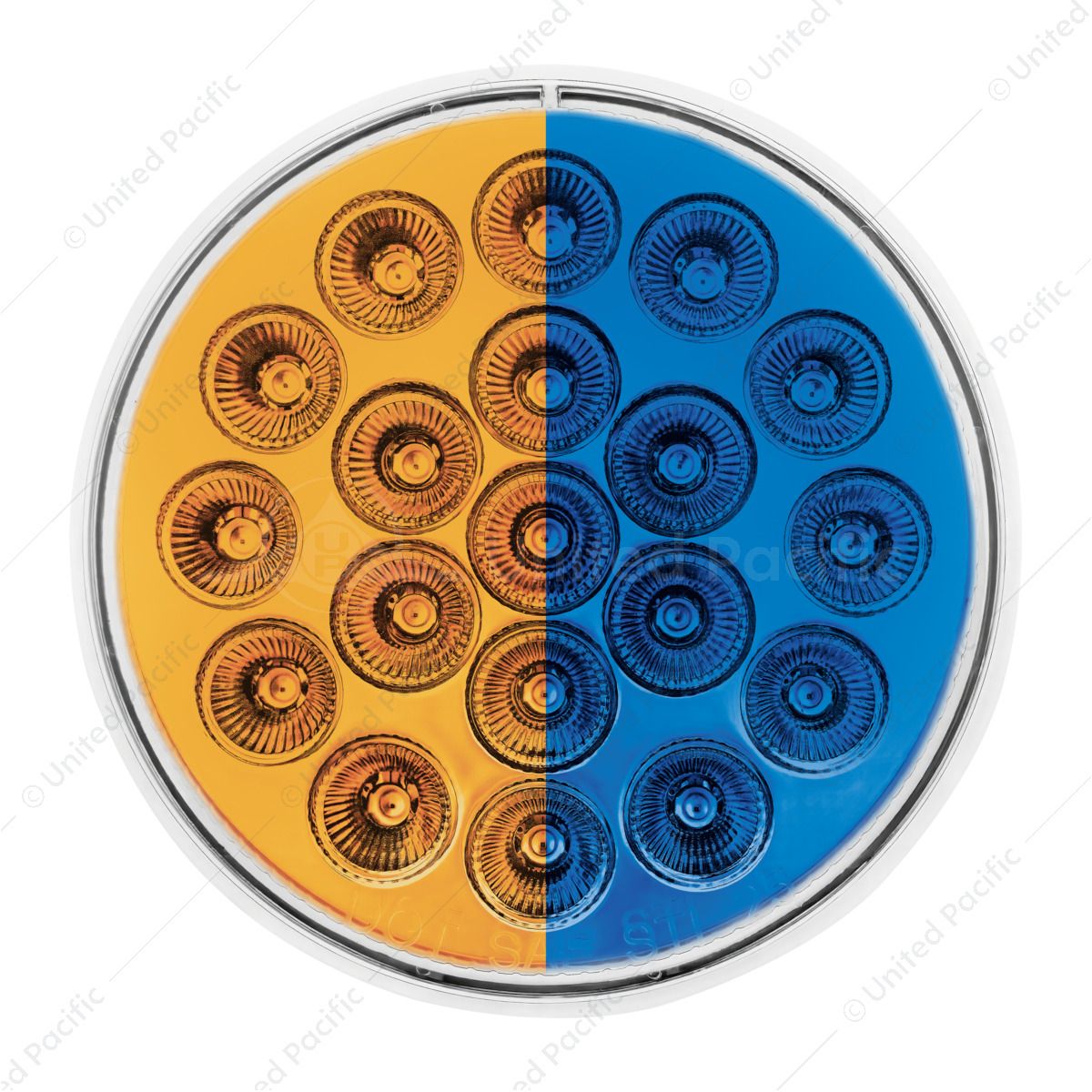 4" Round "Competition Series" LED Light Marker Stop/Turn/Tell Amber/Blue