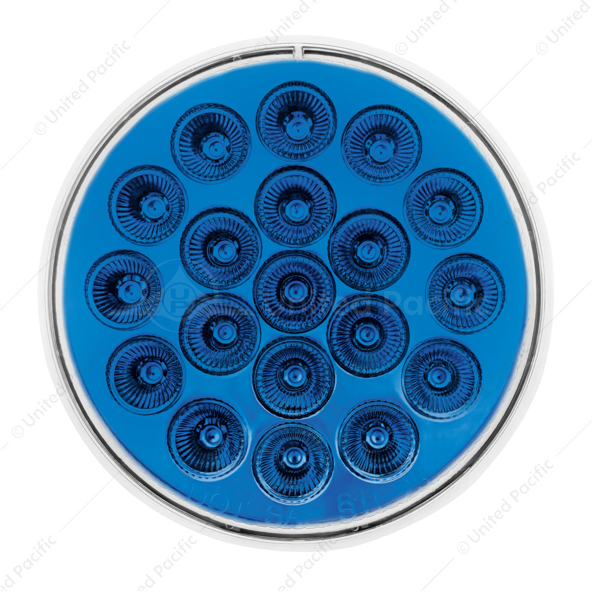 4" Round "Competition Series" LED Light Marker Stop/Turn/Tell Amber/Blue