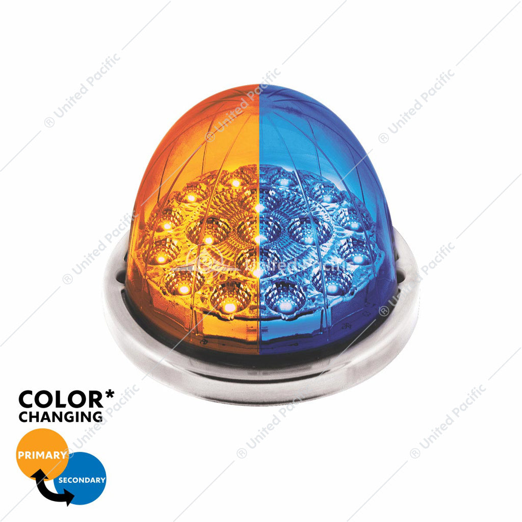 17 LED Watermelon Double Fury Light Flush Mount Kit With Low Profile SS Bezel