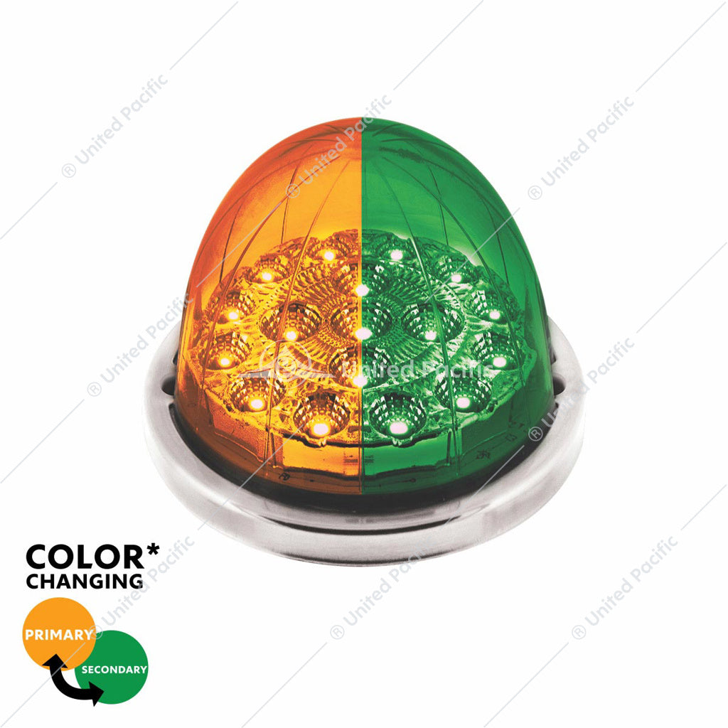 17 LED Watermelon Double Fury Light Flush Mount Kit With Low Profile SS Bezel