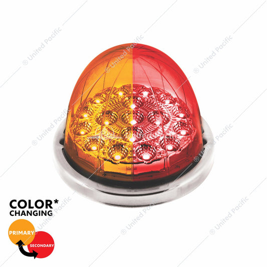 17 LED Watermelon Double Fury Light Flush Mount Kit With Low Profile SS Bezel