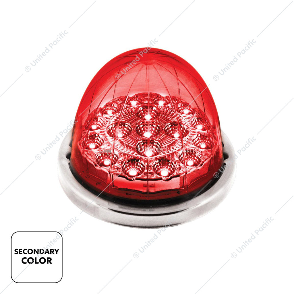 17 LED Watermelon Double Fury Light Flush Mount Kit With Low Profile SS Bezel