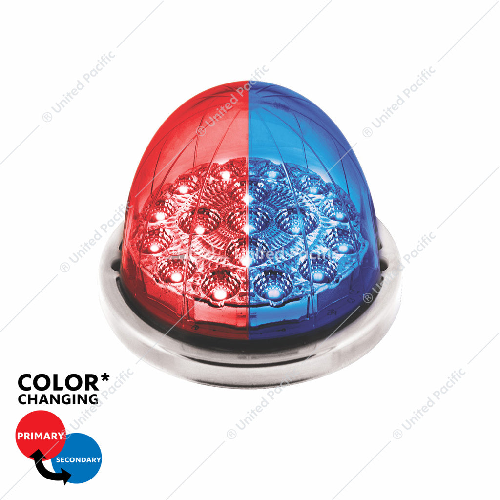 17 LED Watermelon Double Fury Light Flush Mount Kit With Low Profile SS Bezel