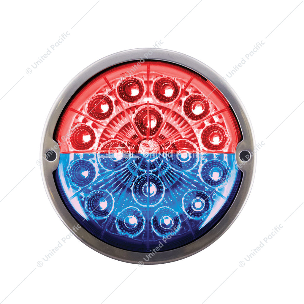 17 LED Watermelon Double Fury Light Flush Mount Kit With Low Profile SS Bezel