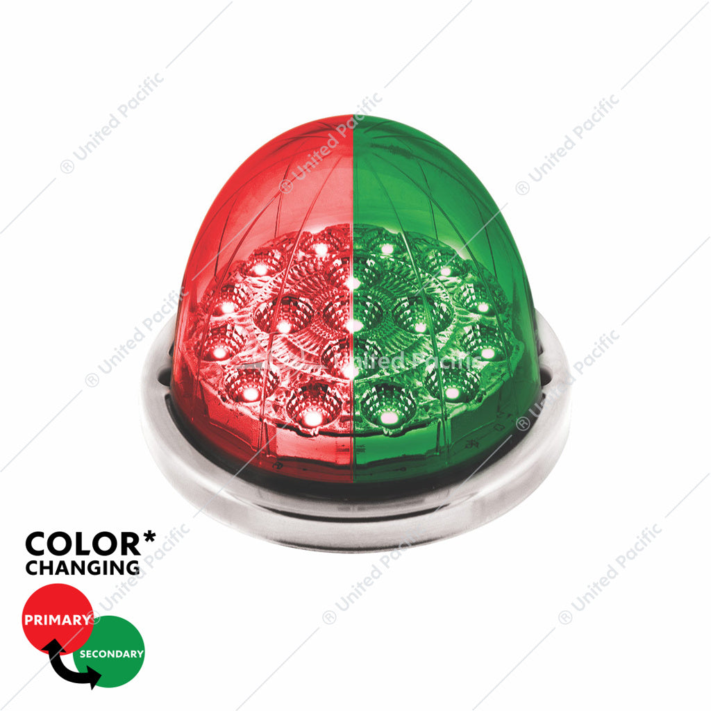 17 LED Watermelon Double Fury Light Flush Mount Kit With Low Profile SS Bezel