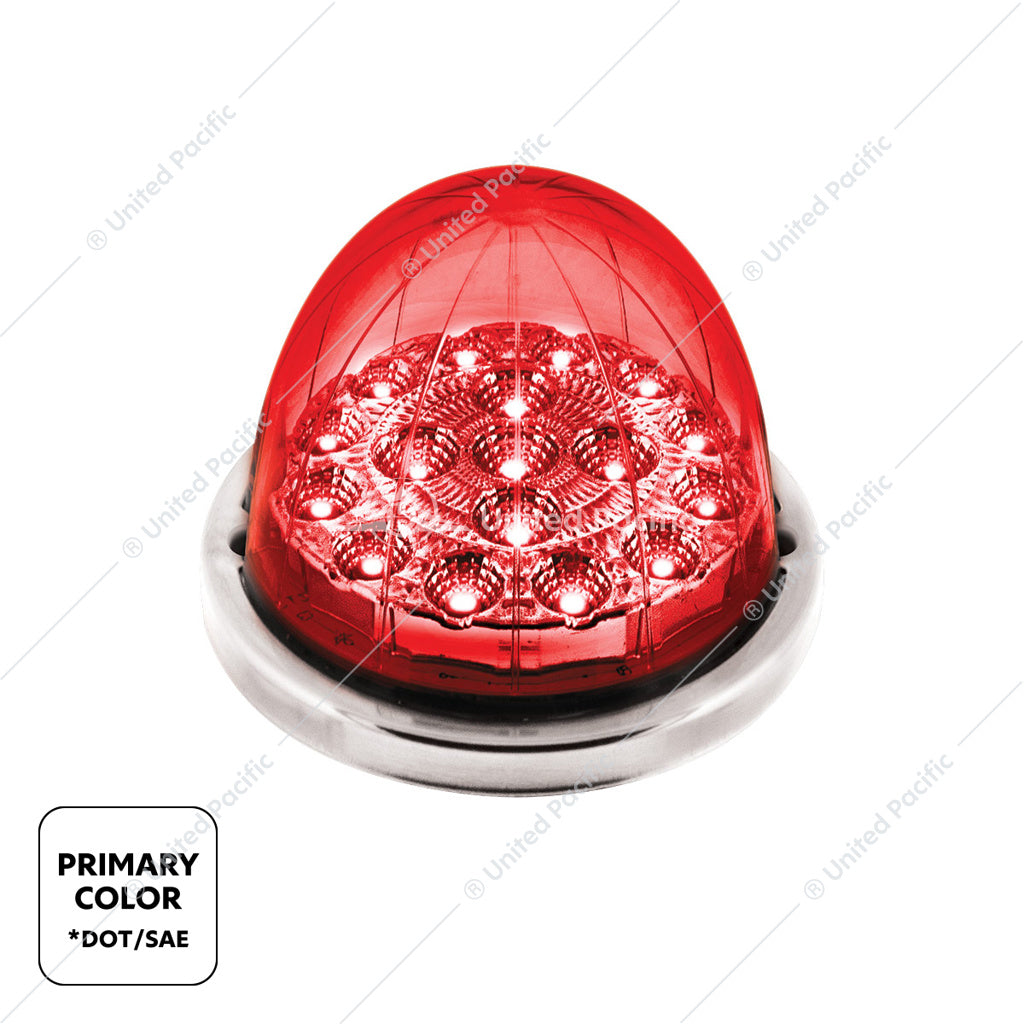 17 LED Watermelon Double Fury Light Flush Mount Kit With Low Profile SS Bezel