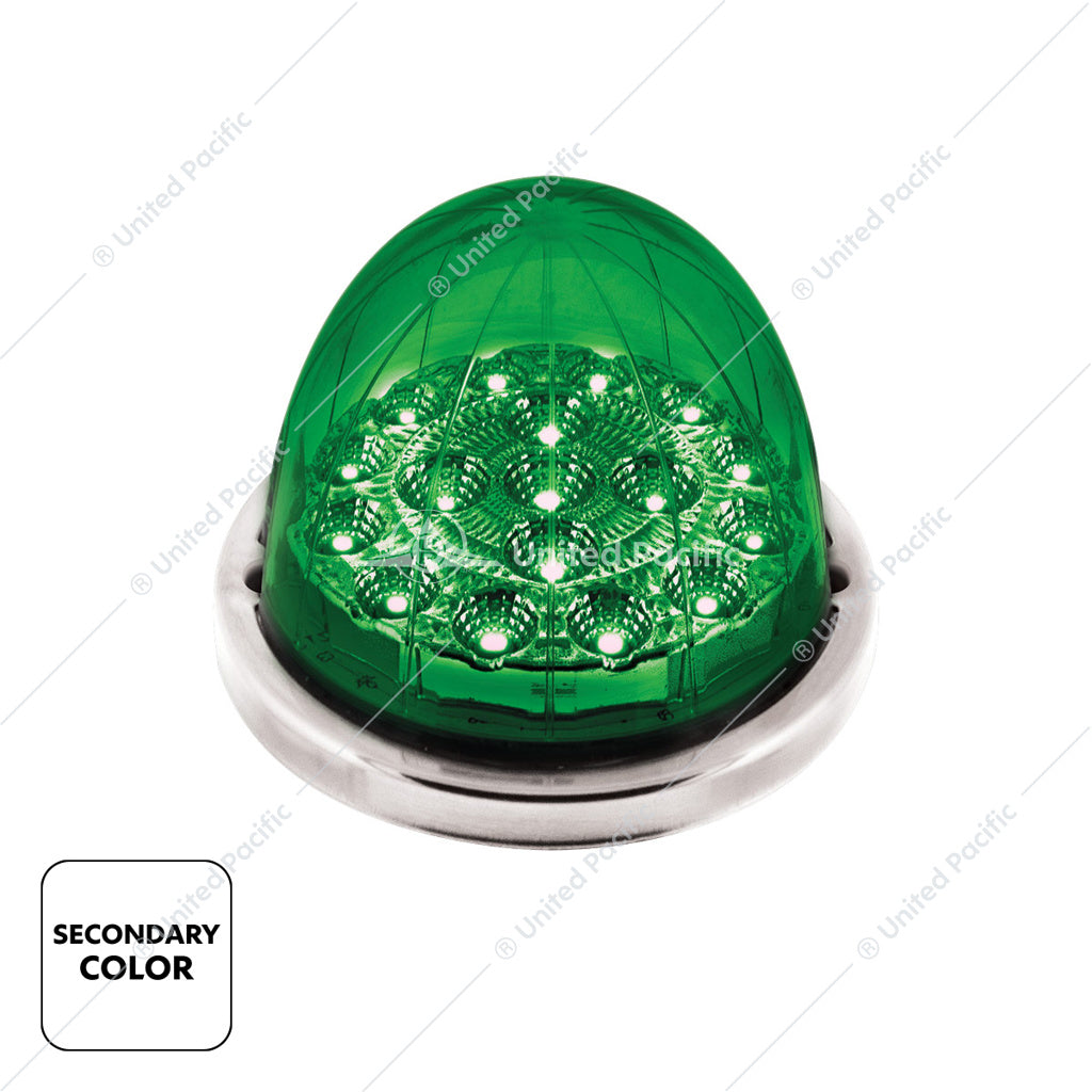 17 LED Watermelon Double Fury Light Flush Mount Kit With Low Profile SS Bezel