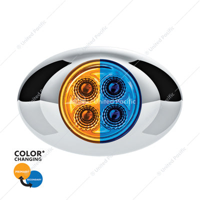 4 LED M3 Style Dual Marker Amber/Blue (Clearance/Marker)