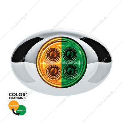 4 LED M3 Style Dual Marker Amber/Green (Clearance/Marker)