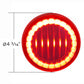 30 LED 4" Round Lumos Light I-Series (Stop, Turn & Tail) - Red / Red