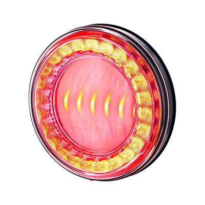 30 LED 4" Round Lumos Light I-Series (Stop, Turn & Tail) - Red / Clear