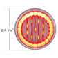 33 LED 4" Round Lumos Light X-Series (Stop, Turn & Tail) - Red / Clear