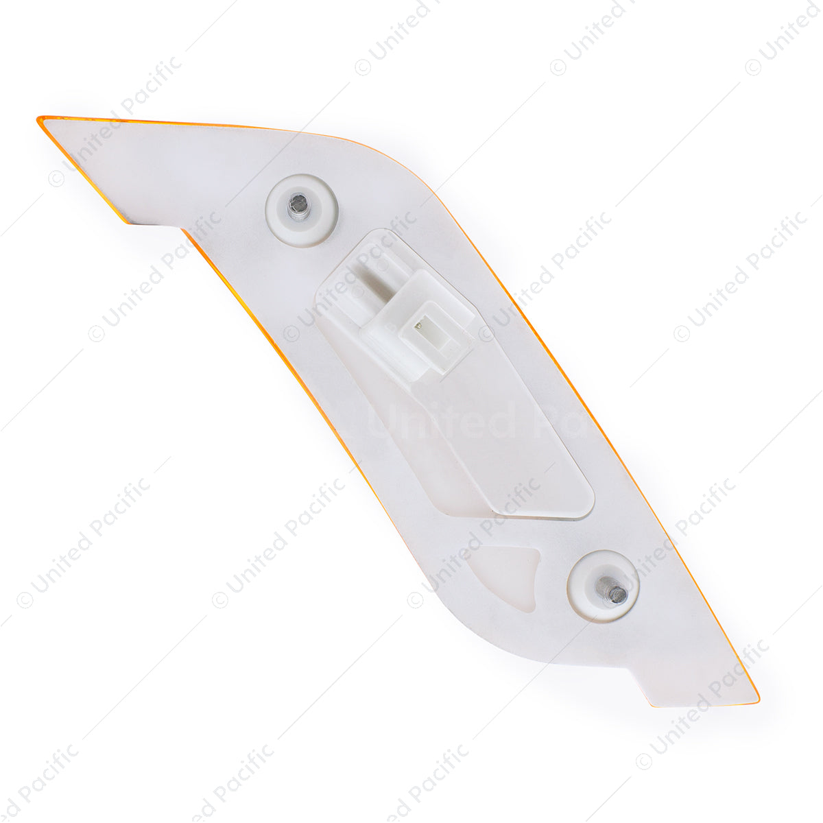 12 Amber LED Fender Turn Signal Light For Peterbilt 579 (2012-2021) & 587 (2012-2018)- Driver, Amber Lens