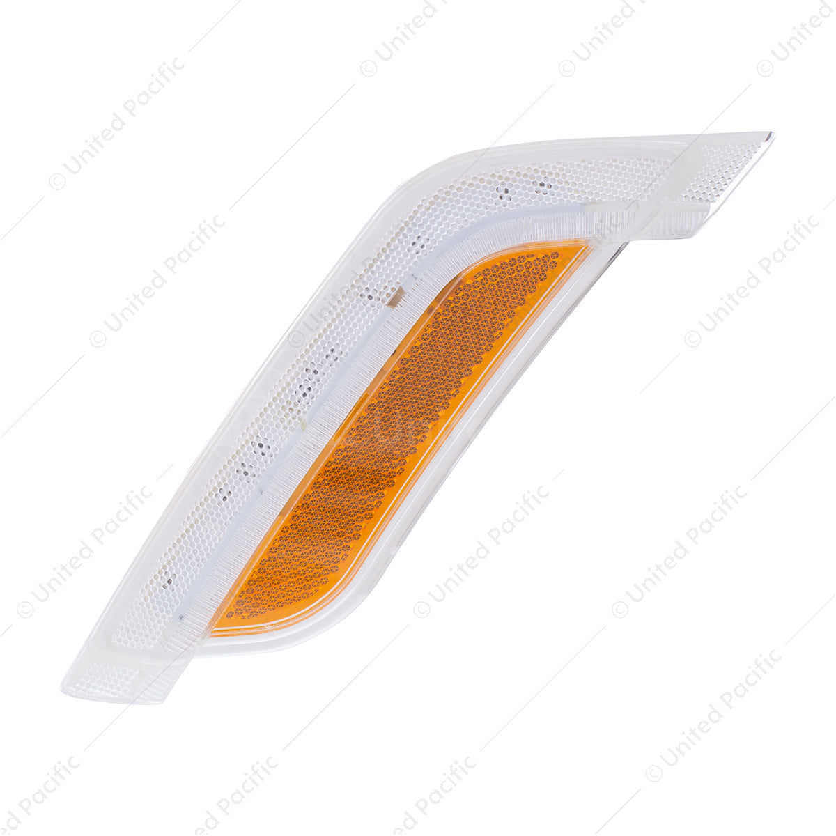 12 Amber LED Fender Turn Signal Light For Peterbilt 579 (2012-2021) & 587 (2012-2018)- Driver, Clear Lens