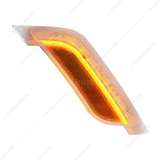 12 Amber LED Fender Turn Signal Light For Peterbilt 579 (2012-2021) & 587 (2012-2018)- Passenger, Clear Lens
