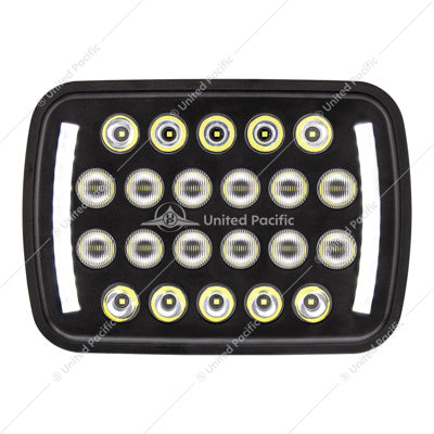 5" X 7" HIGH POWER LED RECTANGULAR LIGHT WITH LED POSITION LIGHT BARS