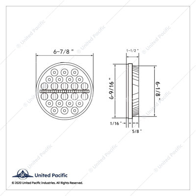 Ultralit - 24 Hight Power LED Circular Light with Dual Color LED Position Light Bar