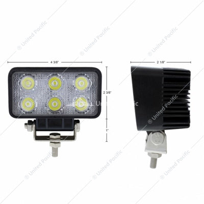 6 HIGH POWER LED RECTANGULAR DRIVING/WORK LIGHT