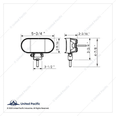 8LED Oval Wide Angle Driving/Work Light