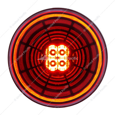 4" ROUND ABYSS LIGHT (STOP, TURN & TAIL) - RED LED/RED LENS-13 LED